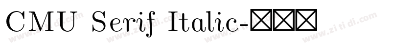 CMU Serif Italic字体转换
